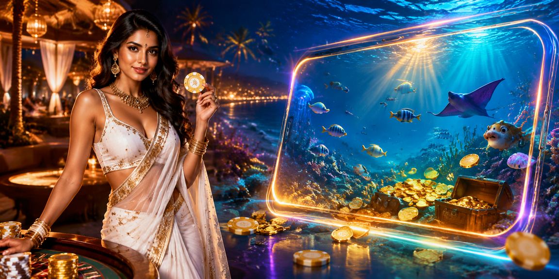 Goa fishing game vibrant traditional scene with player